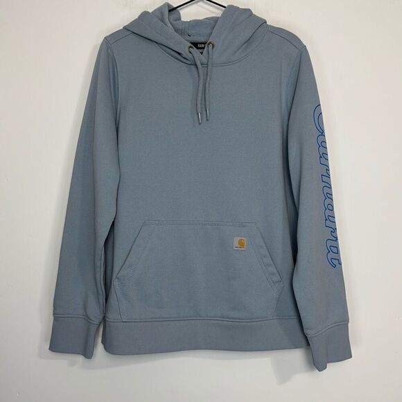 Carhartt Women’s Rain Defender Relaxed Fit Midweight Hooded Sweatshirt L - Picture 3 of 7